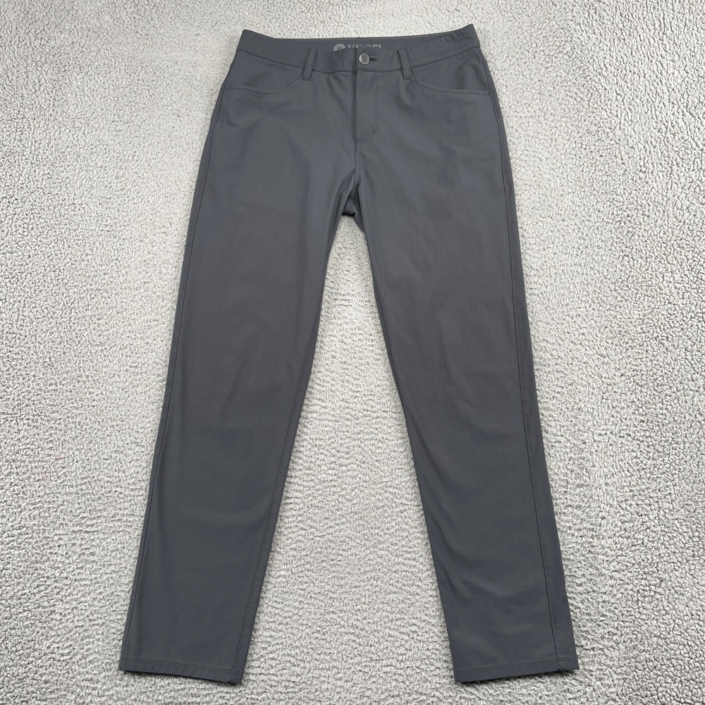 Vuori Pants Mens 32 Grey Meta Pant Performance Trousers V430S Stretch Chino
